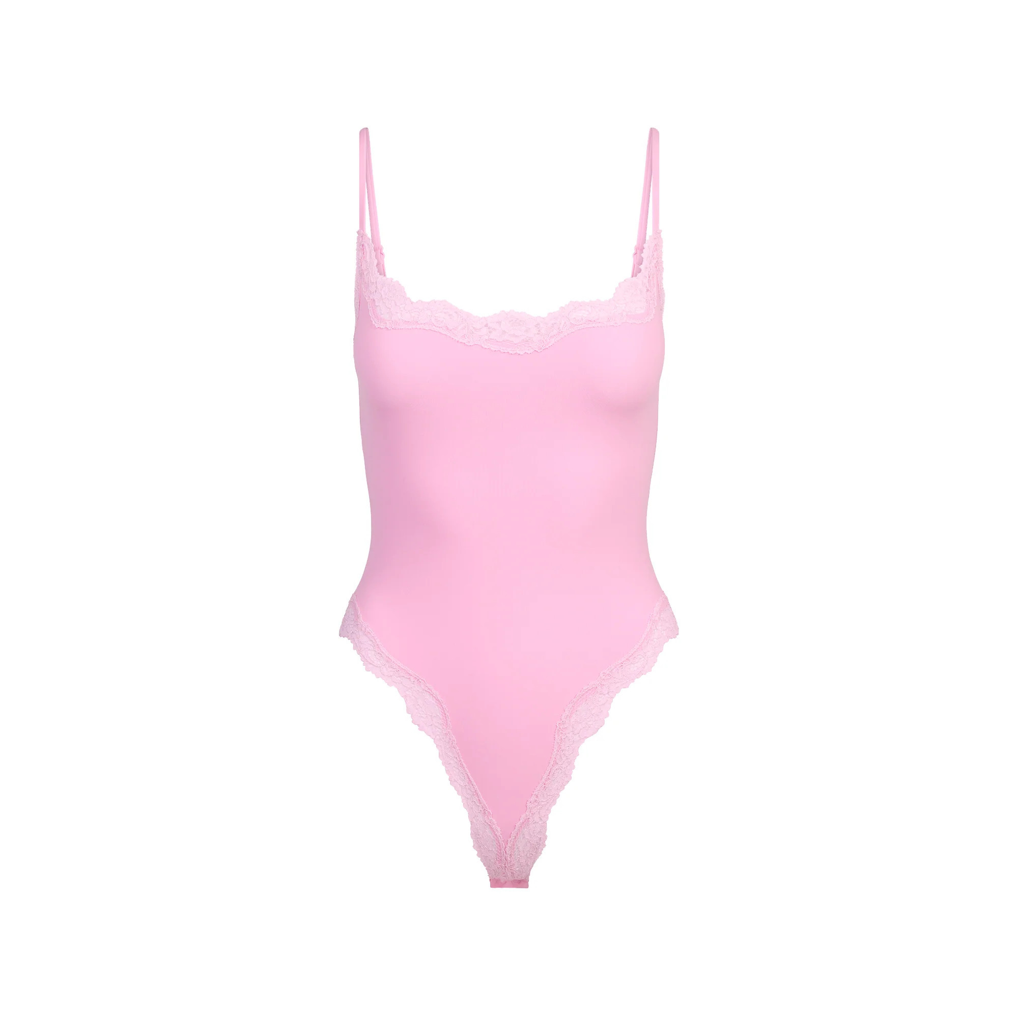 SKIMS Cami Bodysuit | Pink | Medium | Fits Everybody Lace | SKIMS (US)