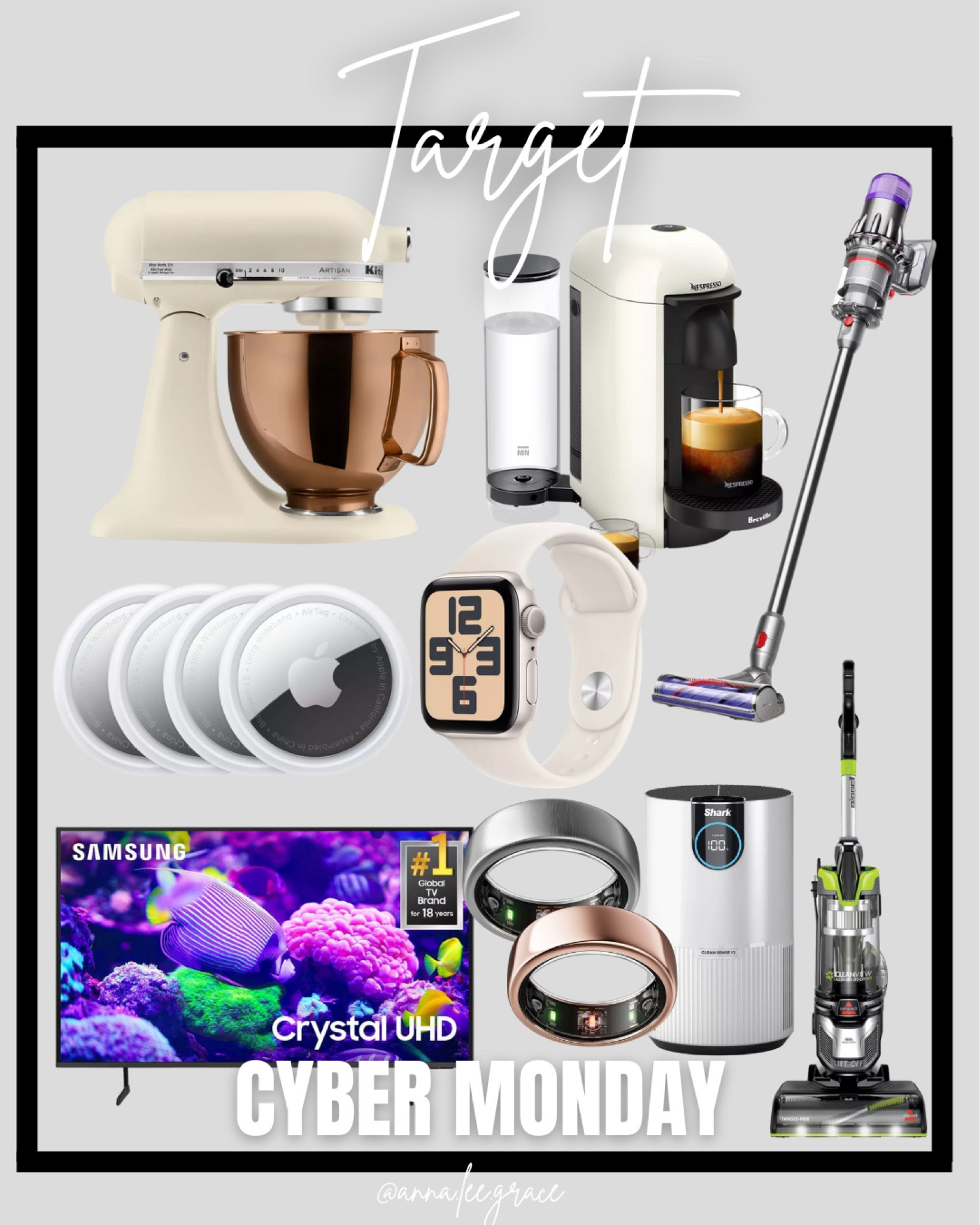Target cyber Monday sale! Save an extra 15% on all small appliances! Save on air tags, Dyson cordless vacuum, nespresso, kitchenaid. 

#LTKCyberWeek #LTKGiftGuide #LTKHoliday