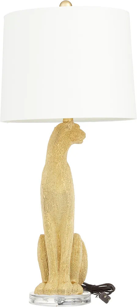 Deco 79 Polystone Solid Table Lamp, Set of 2 29"H, Gold | Amazon (US)