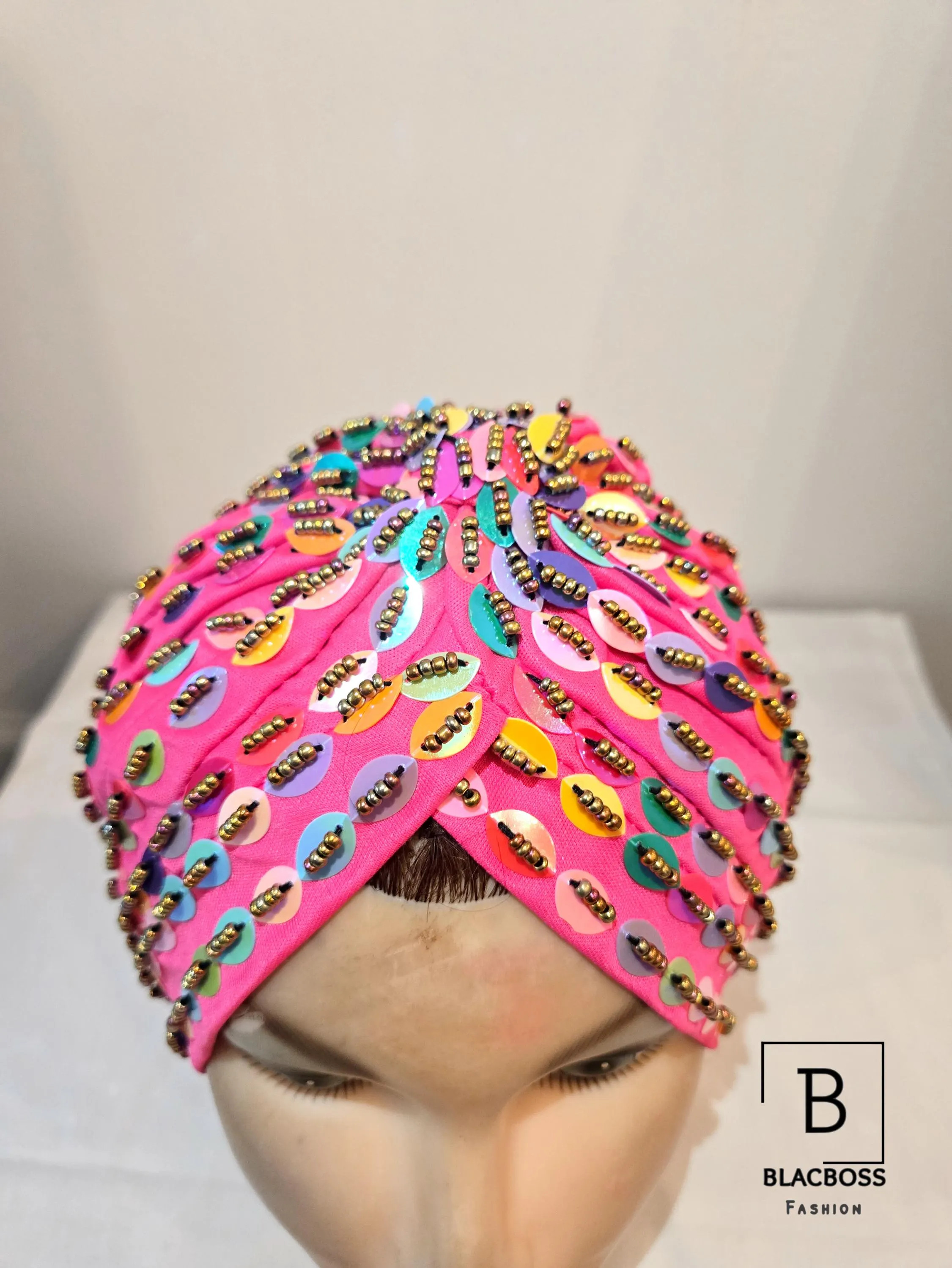 Hand-Embellished Turban Hat | Jeweled Chemo Cap | Vintage Style Sparkly Beaded Headwrap | Etsy (Global)