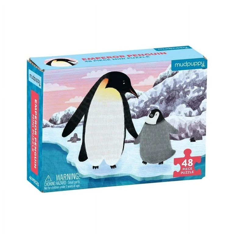 Mudpuppy Emperor Penguin Mini Jigsaw Puzzles, Paper and Greyboard, 48 Piece | Walmart (US)