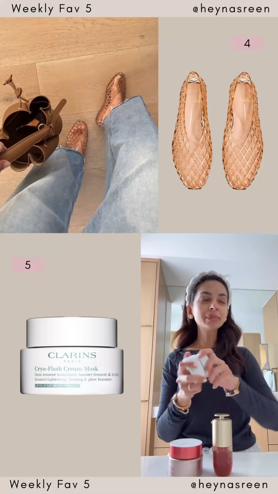 Fav 5:
#4: Dolce Vita jelly sandals 
#5: Clarins cyro mask 