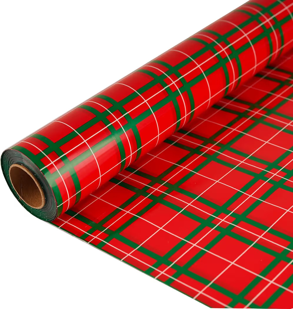 CMFYHM Christmas Cellophane Wrap Roll (34" x 100’Ft) 3 Mil Thicken Long Film Gift Wrappings for... | Amazon (US)