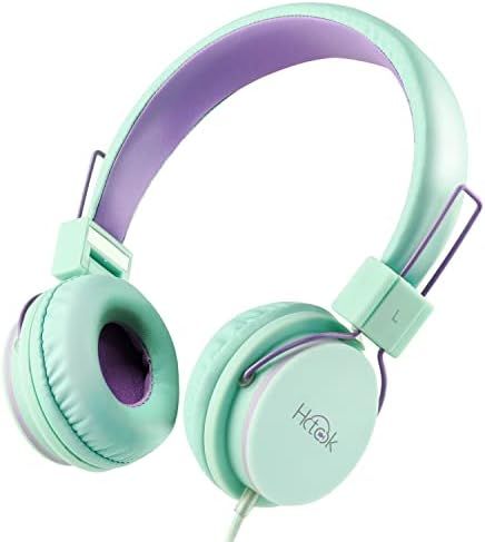 HOTCOK H37 Kids Headphones for Girls Boys Foldable Adjustable On Ear Headphones 3.5mm Jack Wired ... | Amazon (US)