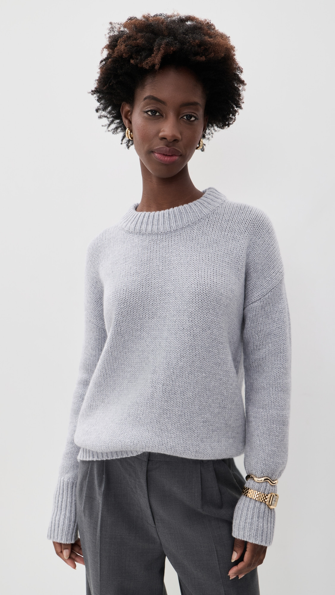 La Ligne Solid Marin Sweater Grey S | Shopbop