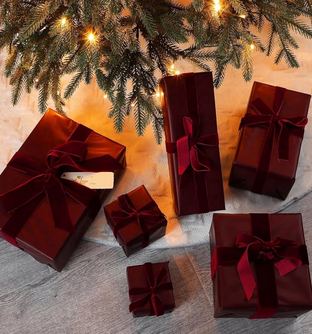 Monochromatic burgundy Christmas wrapping paper! 

#LTKGiftGuide #LTKHoliday #LTKSeasonal
