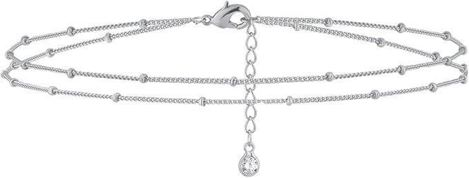 Cute Choker Necklace Colorful Daisy Flower/Tiny Coin/Satellite Beaded Layered Choker Gold Dainty ... | Amazon (US)