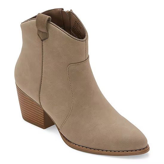 a.n.a Womens Delno Stacked Heel Booties | JCPenney