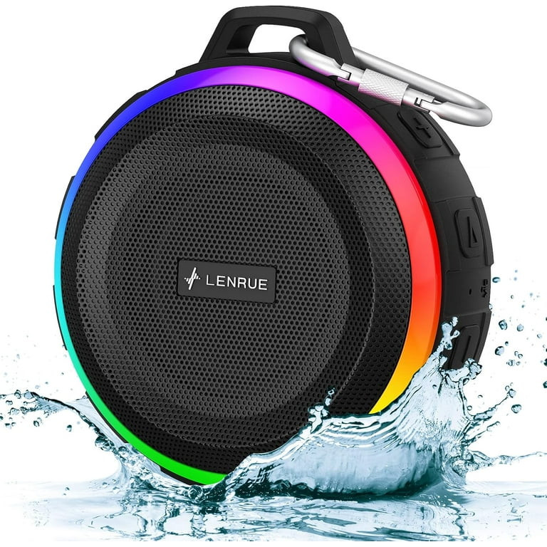 LENRUE Bluetooth Shower Speaker with IPX7 Waterproof, Dynamic Lights, Crisp Clear Sound, True Wir... | Walmart (US)