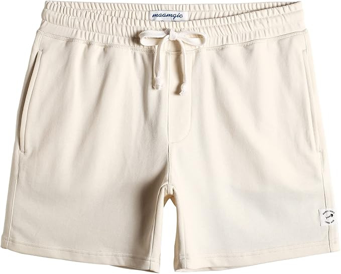maamgic Mens Athletic Gym Shorts 5.5" Elastic Waist Casual Pajama Pocket Jogger Men Workout Short... | Amazon (US)