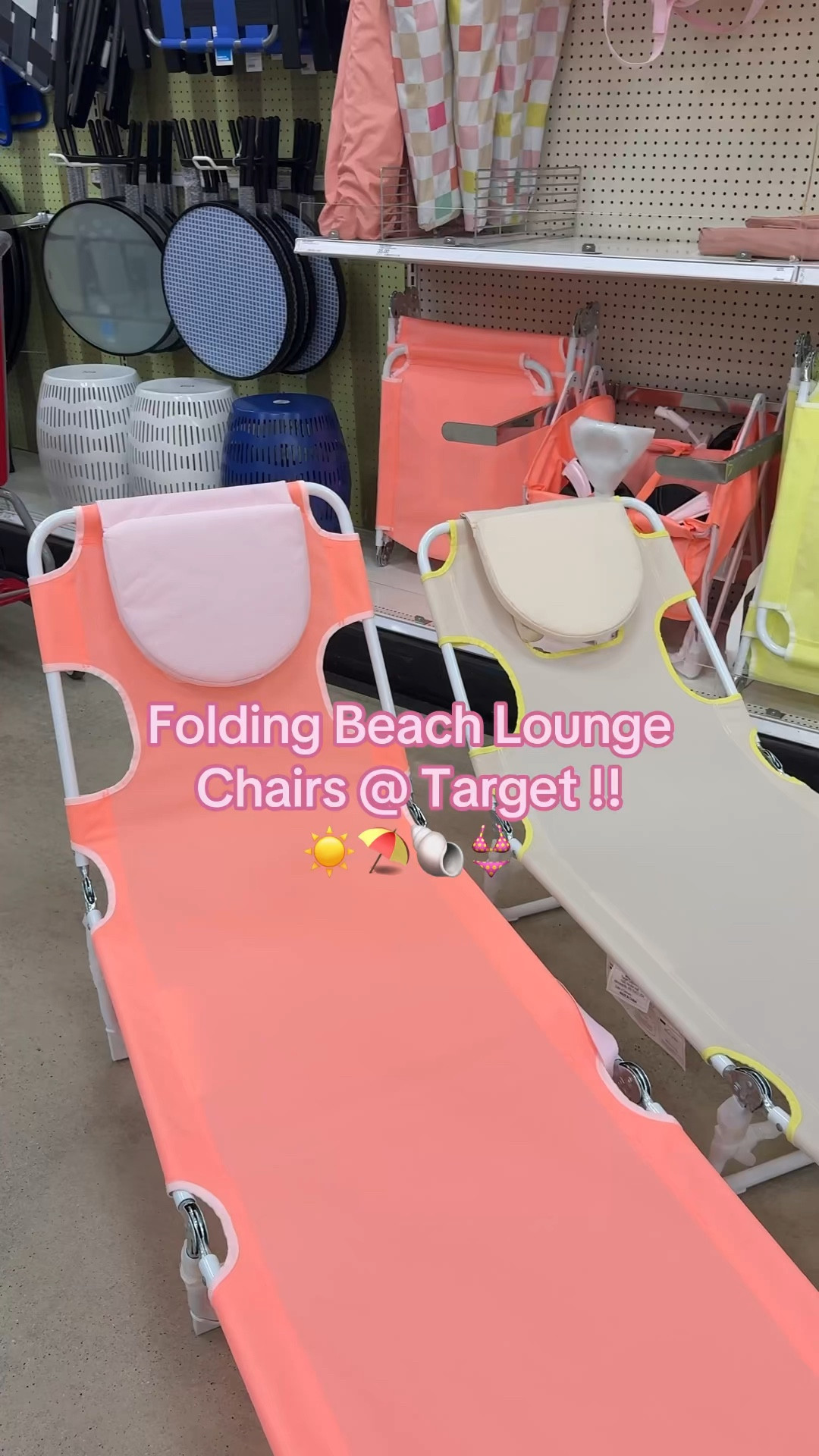 Folding beach lounge chairs at target!! 

#LTKSeasonal #LTKWatchNow #LTKTravel