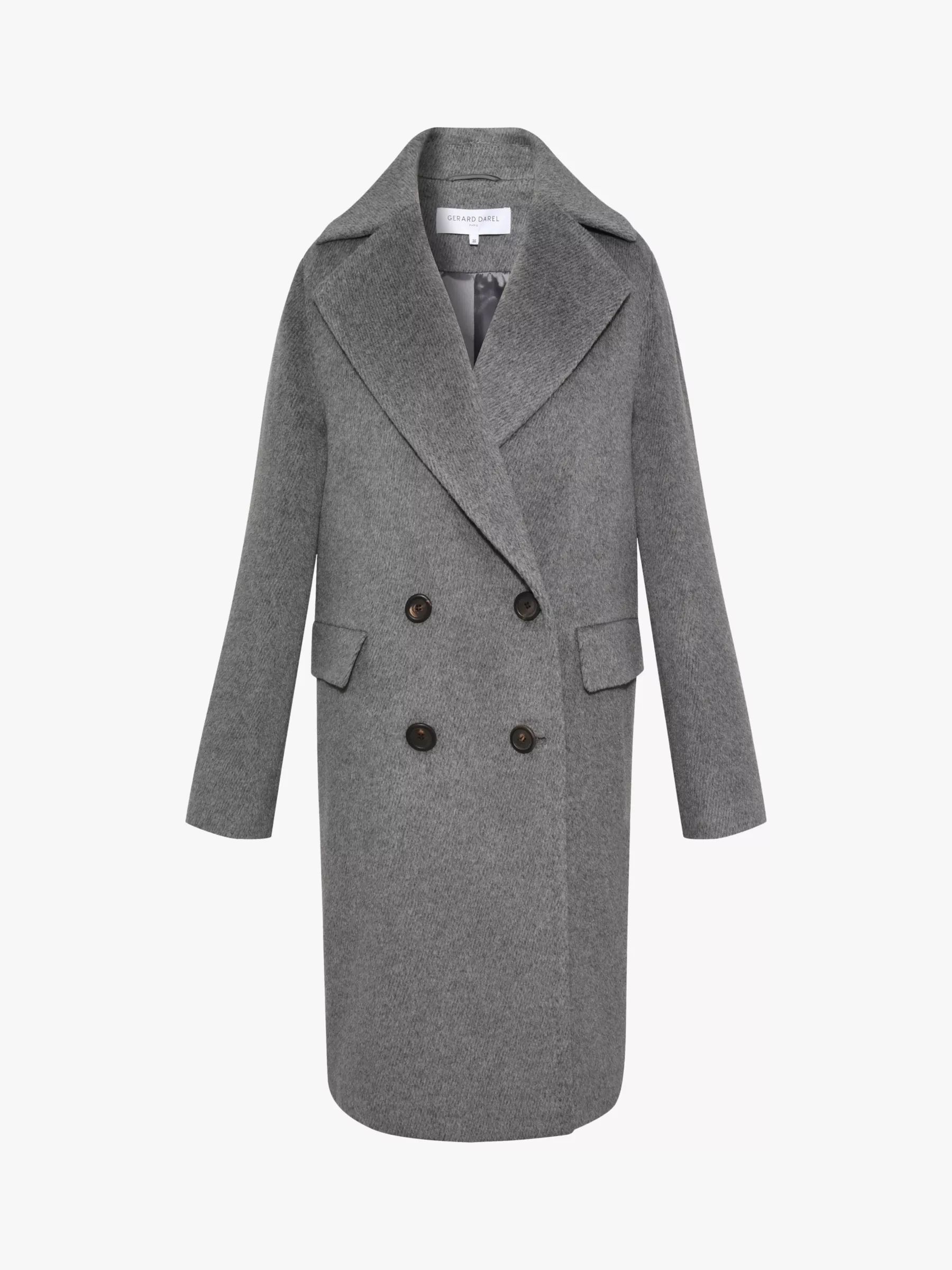 Gerard Darel Sandy Wool Blend Coat, Grey | John Lewis (UK)
