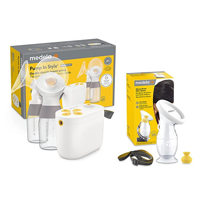Medela Breast Pump Set - More Milk Bundle, Includes Pump in Style with MaxFlow Double Electric Br... | Amazon (US)
