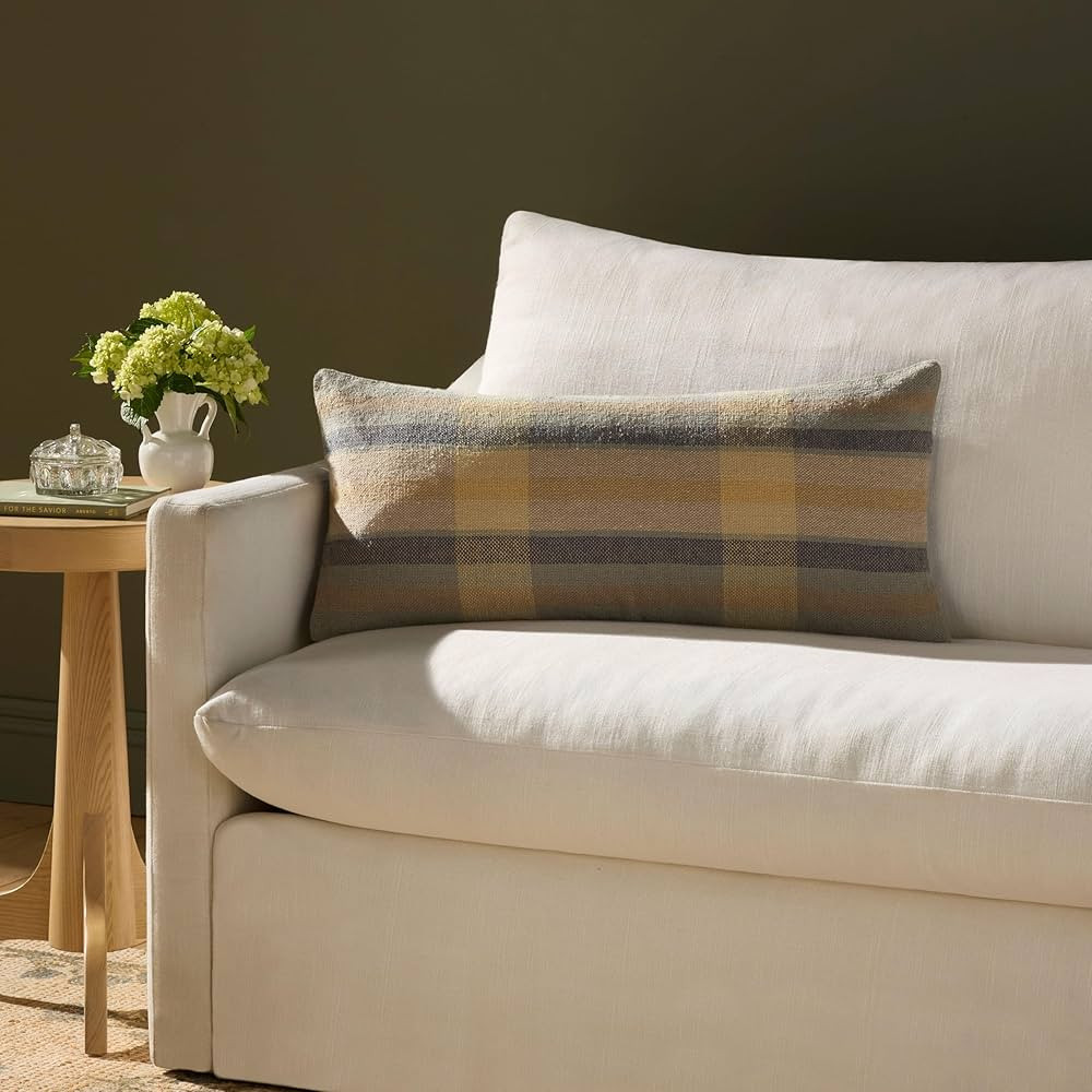 Loloi Chris Loves Julia Andi Collection PCJ0034 Yellow/Blue 12'' x 27'' Cover Only Pillow | Amazon (US)