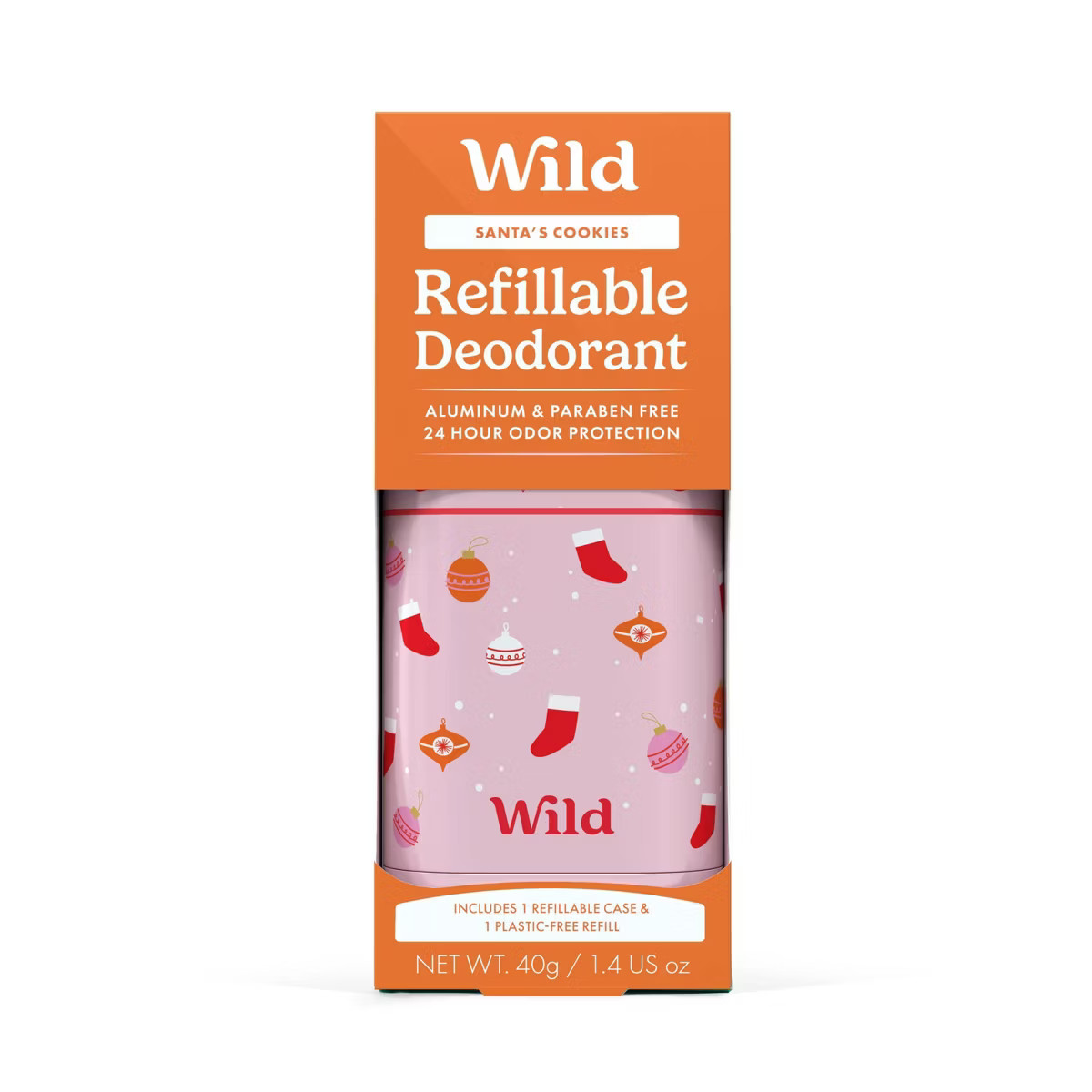 Wild Cosmetics Pink Stocking Case & Santa's Christmas Cookies Deodorant Refills - 2ct | Target