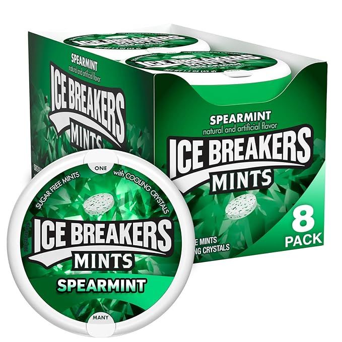 ICE BREAKERS Sugar Free Mints, Spearmint, 1.5 Ounce (Pack of 8) | Amazon (US)