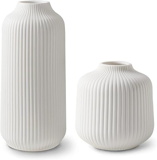 flature Ceramic Vases in Nordic Style, Modern Vase Deco for Pampas Grass, Boho Deco for Windowsil... | Amazon (US)