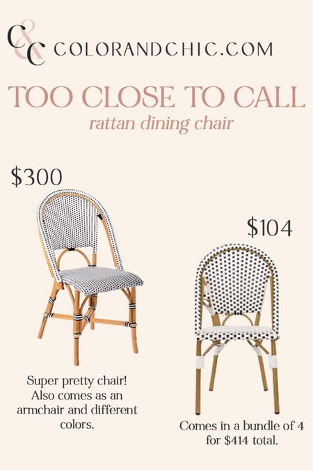 Rattan dining chair that is so pretty for the dining room or outdoor seating! 

#LTKhome #LTKstyletip