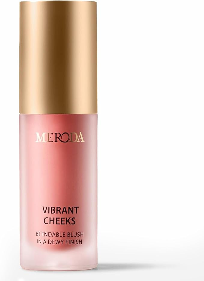 MERODA® Vibrant Cheeks Liquid Blush [DELICATE & GLOWY FINISH] - Rouge Highly Pigmented & Fluid -... | Amazon (UK)