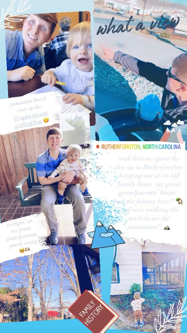 and then we spent the day up in Rutherfordton hanging out at an old family home (my great grandparents’ house - love the history here!! 🏡) and even walking the trails to see the mountains!! 🏔️

#LTKbaby #LTKtravel #LTKfamily