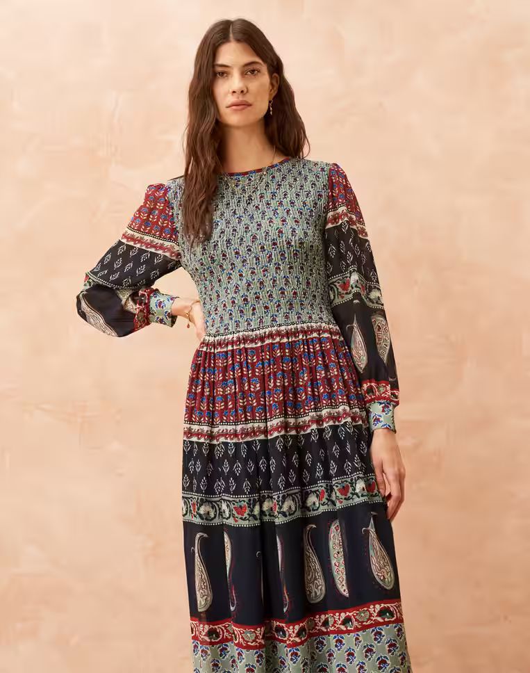 Silk Patchwork Dress | Brora