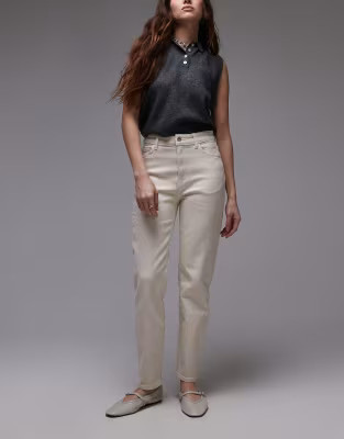 Mango New mom relaxed jeans in white | ASOS | ASOS (Global)