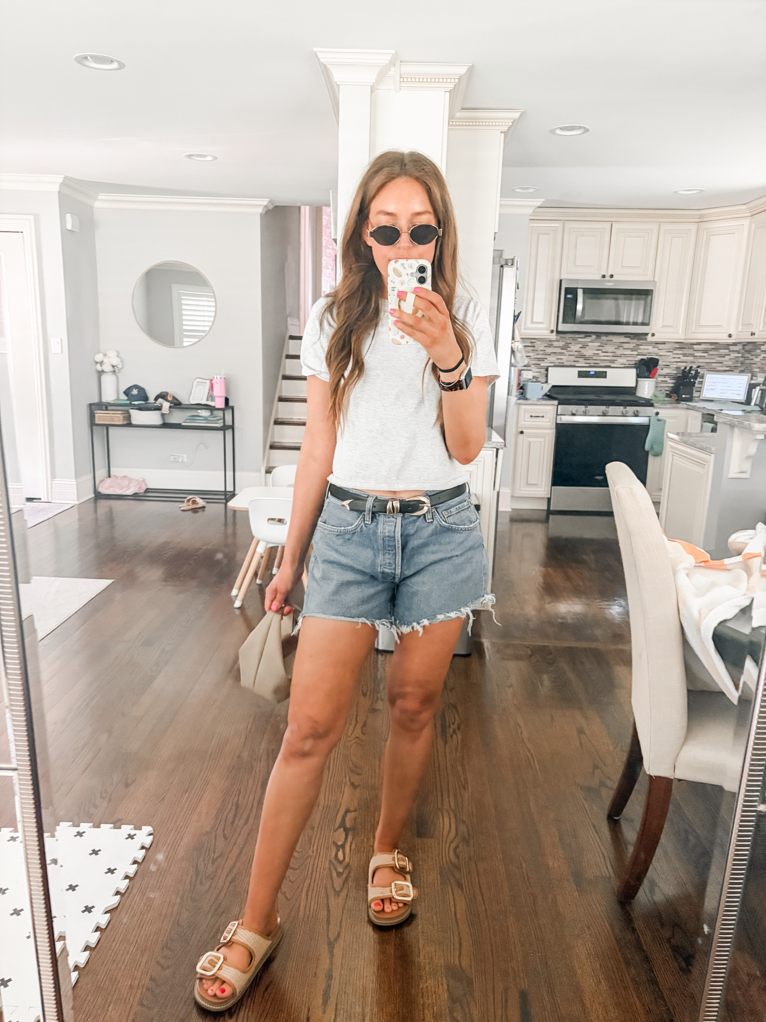 Summer outfit / closet staples / tshirt / jean shorts / sandals / shoes / mom outfit  


Size S in shirt and size 27 in shorts (they run big imo)

#LTKgrwm #LTKootd #LTKmomlife
