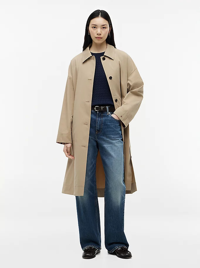 Water Repellent Twill Single Breasted Coat | Tommy Hilfiger UK