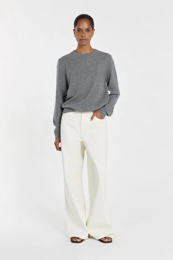 INDY GREY CASHMERE KNIT JUMPER | DISSH
