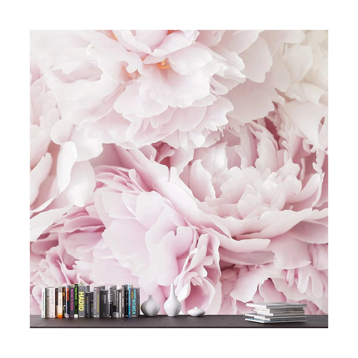 Floral Petal Closeup Pink Peel & Stick Wallpaper Modern Flowers Border Wall Mural | Wayfair North America