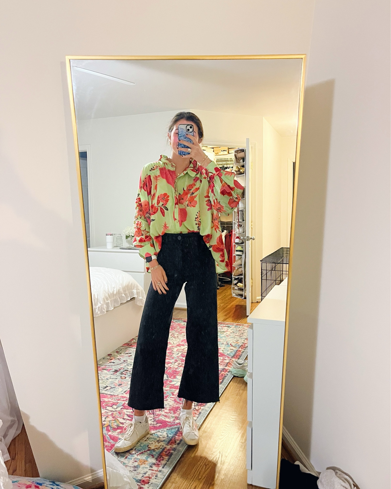 hard to find similarities for this farm rio top! but remind yourself that pops of color and florals are fun and require minimal effort!! 

 #LTKSeasonal #LTKStyleTip #LTKWorkwear