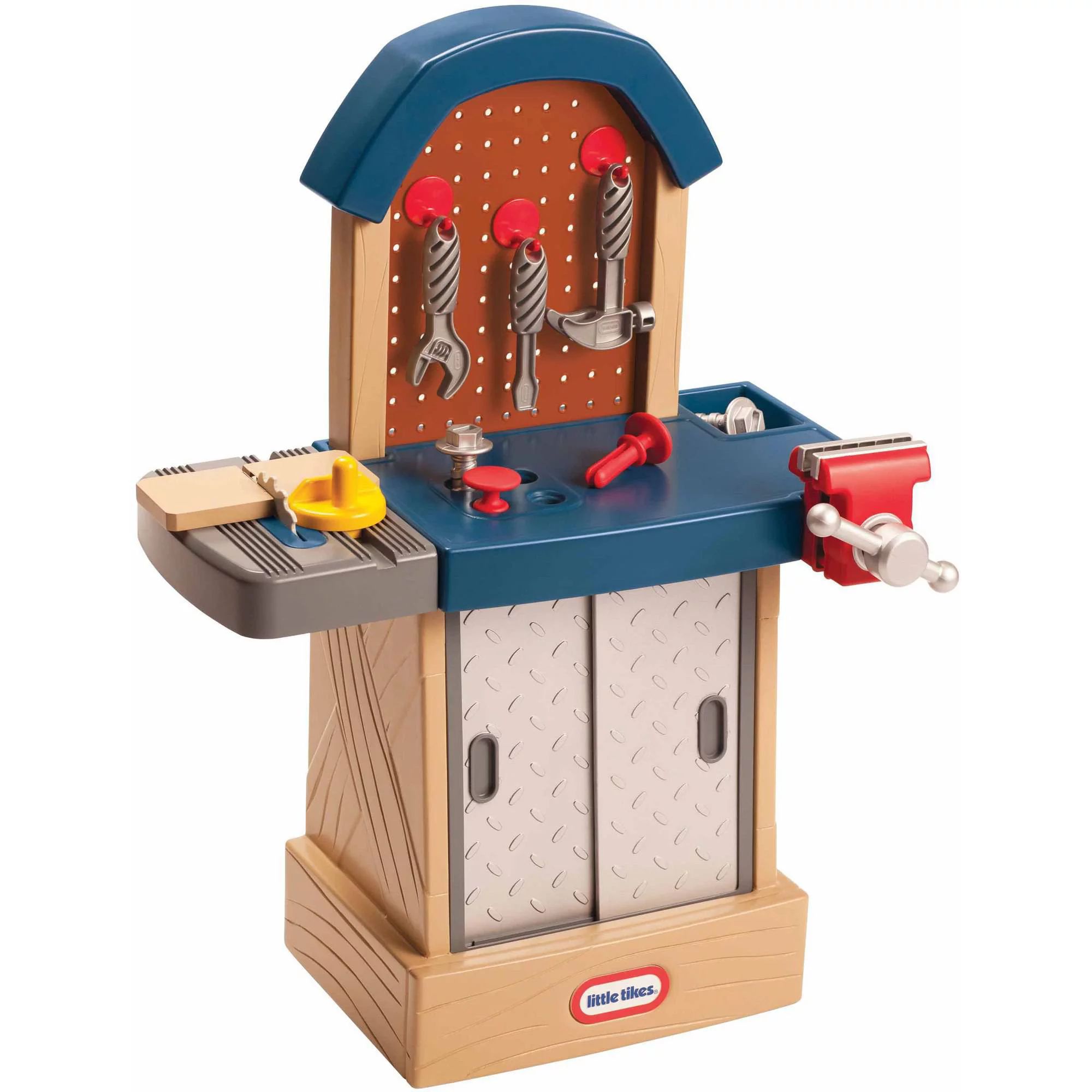 Little Tikes Tough Workshop Construction Play Set with 11 Pieces Including Tools and Workbench Pr... | Walmart (US)
