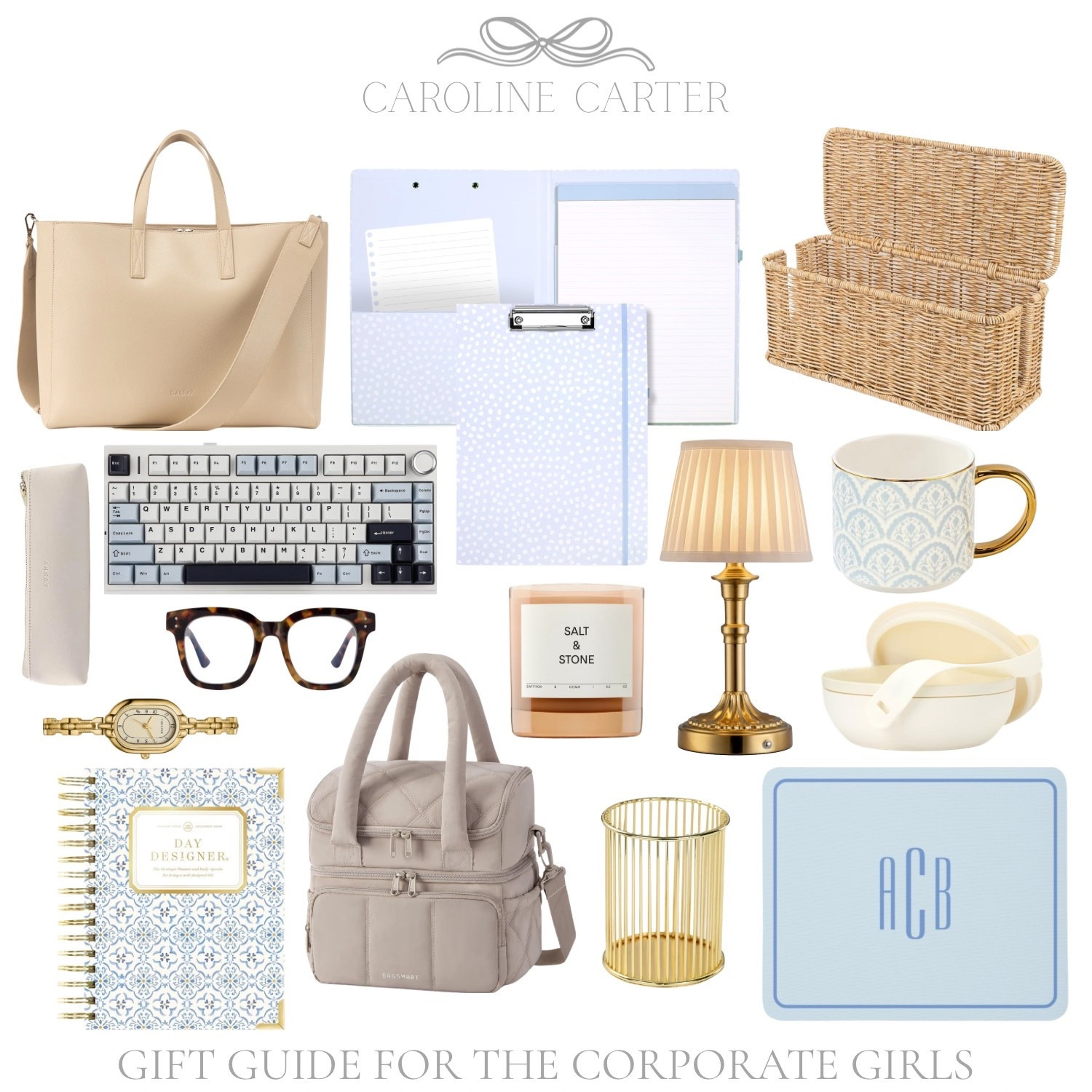 Chic, classic, and perfectly polished—corporate girl essentials 🤍

corporate girl, work essentials, office style, chic office, neutral aesthetic, grandmillennial style, classic accessories, work bag, desk decor, office organization, professional style, everyday workwear, gift guide, office gift ideas, feminine office style, polished look, workday favorites

#LTKHoliday #LTKFindsUnder50 #LTKGiftGuide