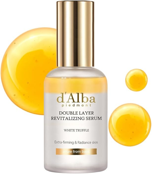 d'alba Piedmont White Truffle Double Layer Revitalizing Serum, 100hr Hydration, Hyaluronic Acid a... | Amazon (US)