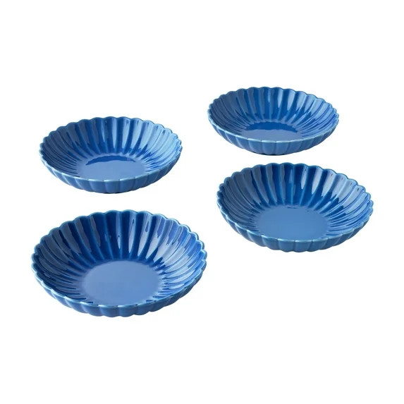 The Pioneer Woman Colette Stoneware Dinner Bowls, Blue, Set of 4 | Walmart (US)