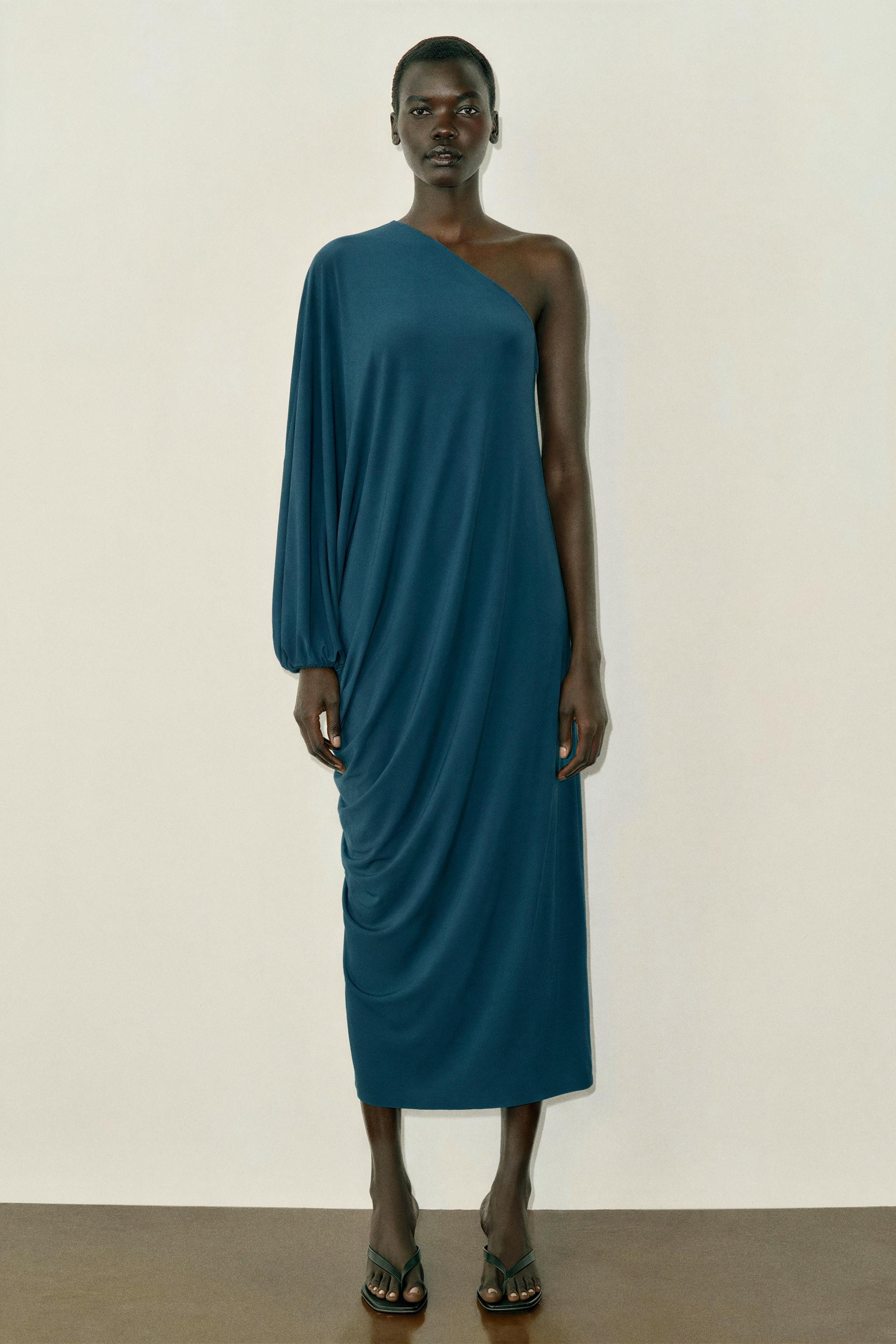 ASYMMETRICAL FLOWY DRESS | Zara US
