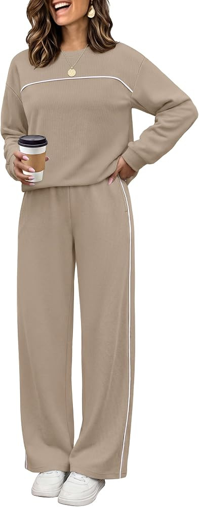 OFEEFAN Two Piece Lounge Sets for Women Matching Sets Clothing Fall Outfits | Amazon (US)