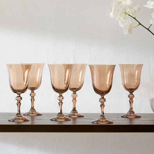 Estelle Colored Glass Regal Goblet Glass (Set of 6) | West Elm (US)