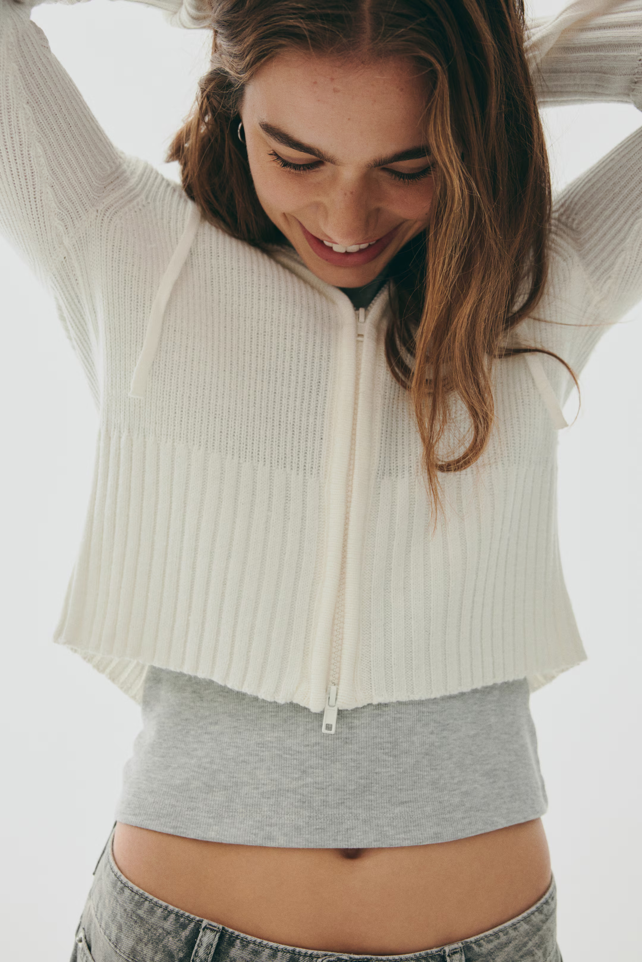 Hooded Cardigan with Zipper | H&M (US + CA)