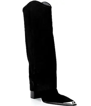 Schutz Raffaela Up Cloak Suede Tall Boots -  6.5 | Dillard's