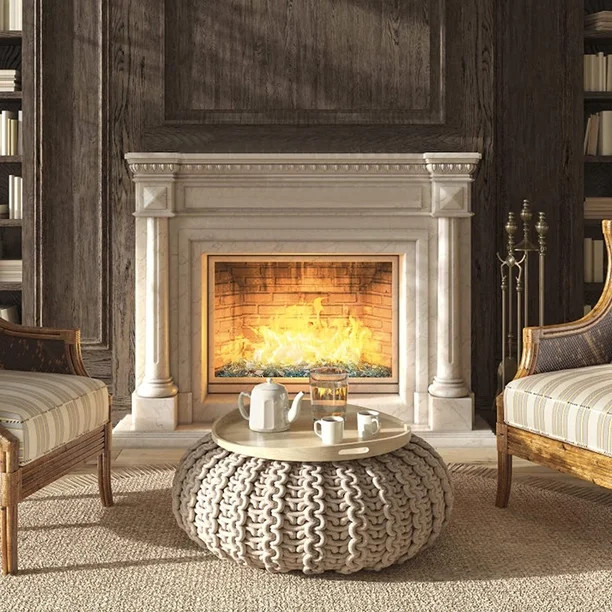 GASPRO 10 lbs Fire Glass for Fire Pit, 1/2 Inch Reflective Fire Pit Glass Rocks for Fire Pit Tabl... | Walmart (US)