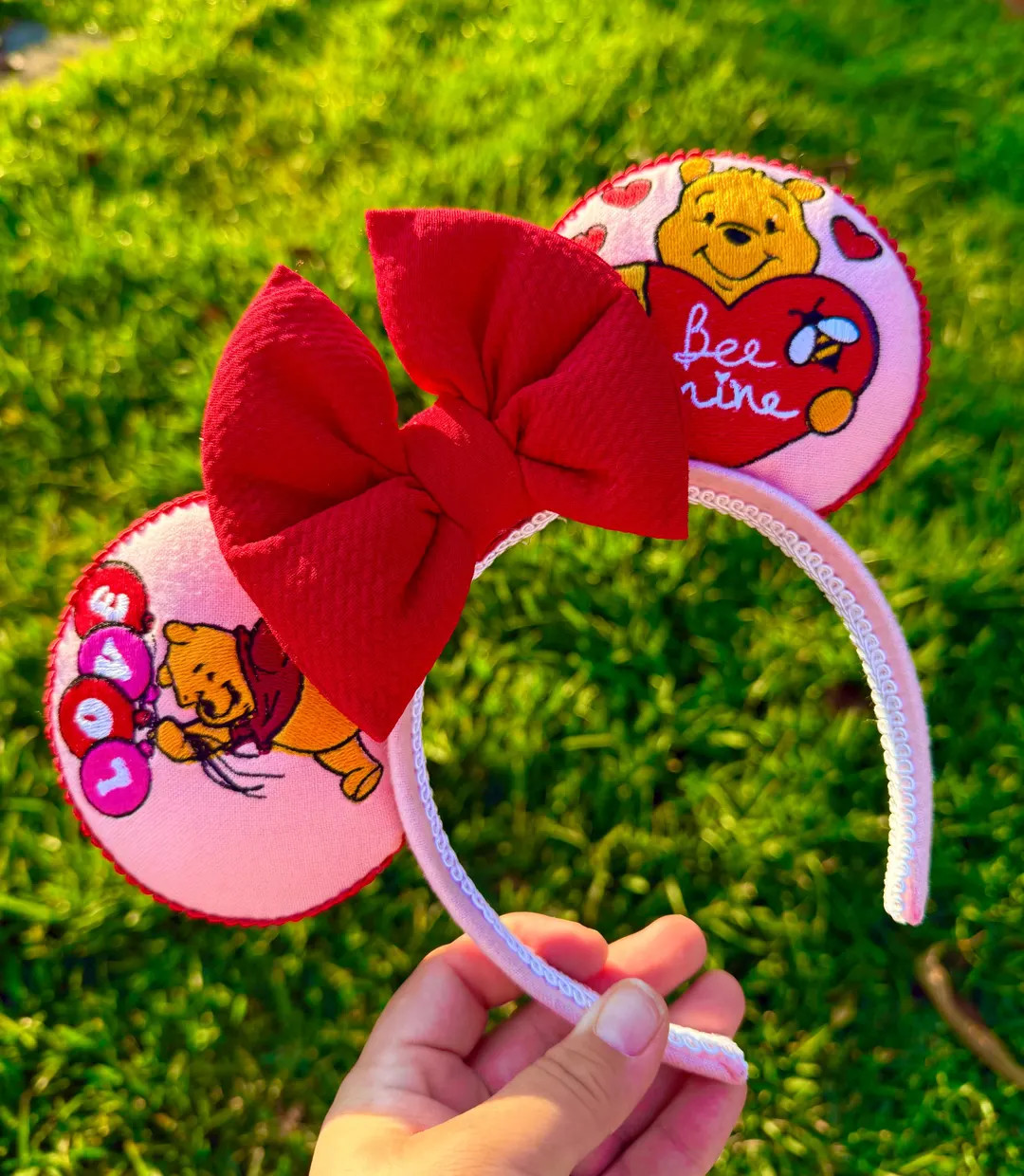 Be Mine, Winnie the Pooh Valentines Embroidery Mouse Ears | Etsy (US)