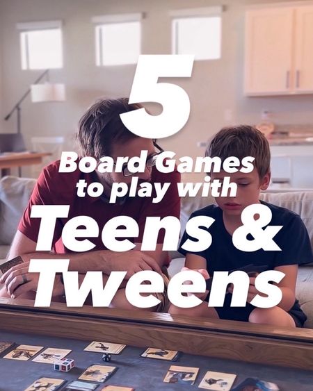 5 great games to play with teens and tweens. Board game family night inspiration 

#LTKFamily #LTKGiftGuide #LTKKids