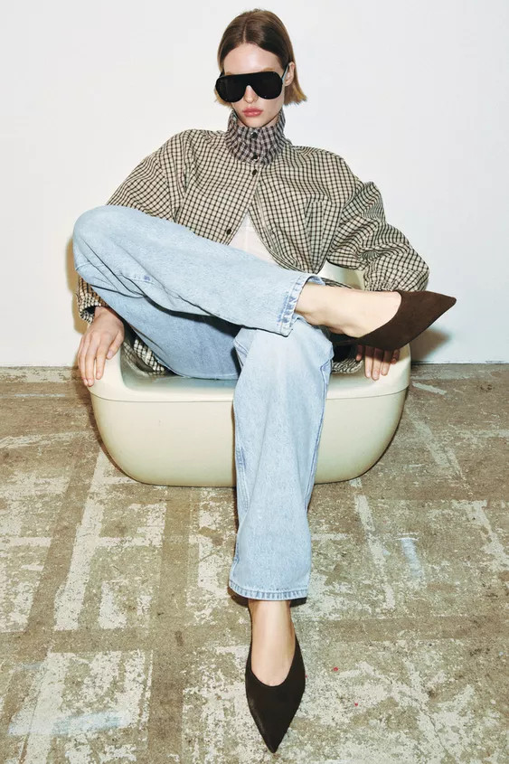 SHEEPSKIN WEDGE MULES | Zara UK