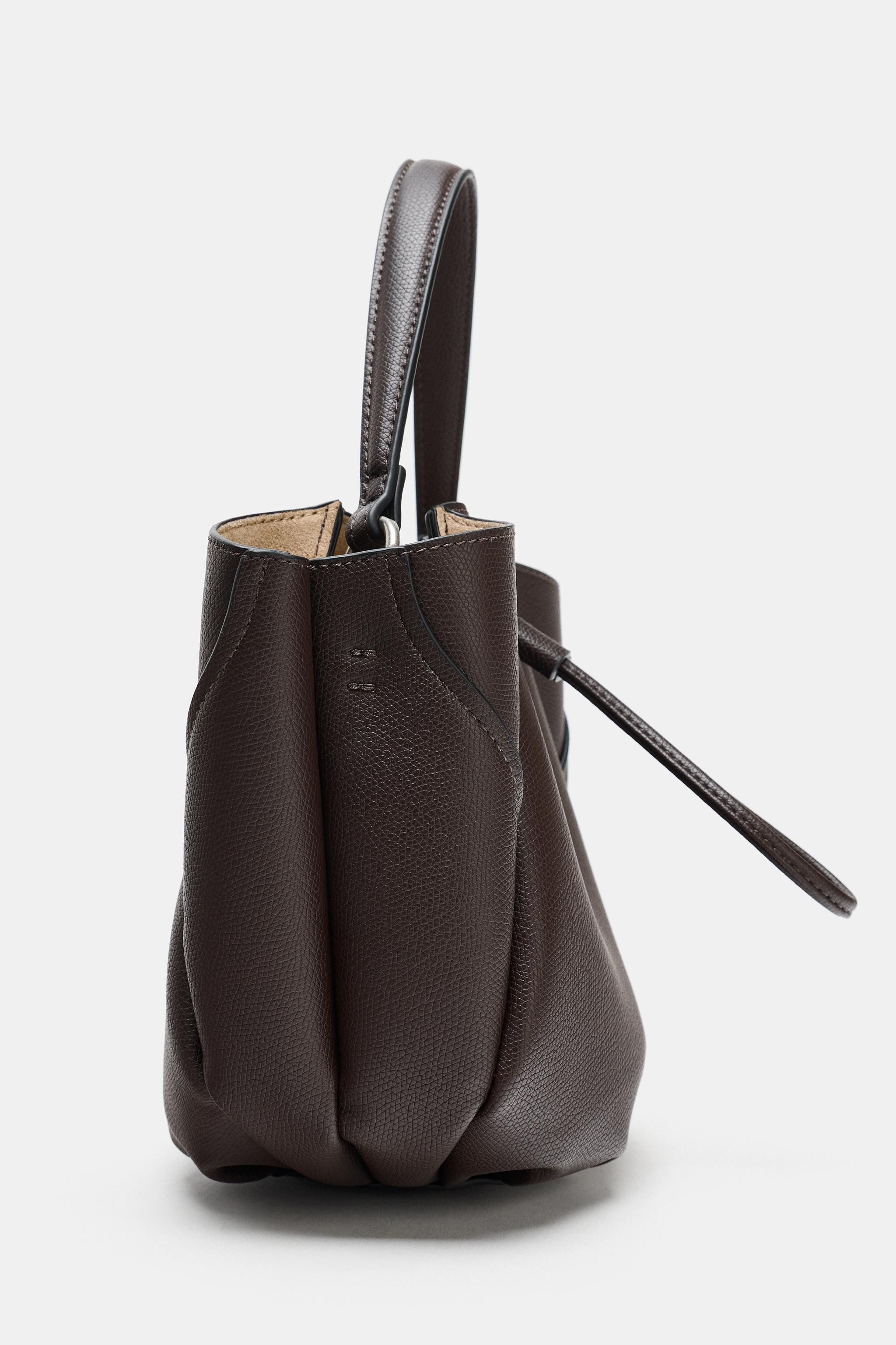 STITCHED MINI BUCKET BAG | Zara US