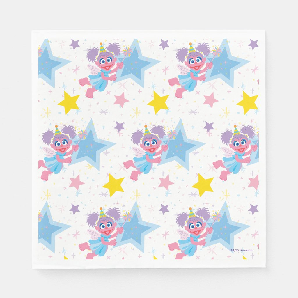 Abby Cadabby Party Star Pattern Napkins | Zazzle
