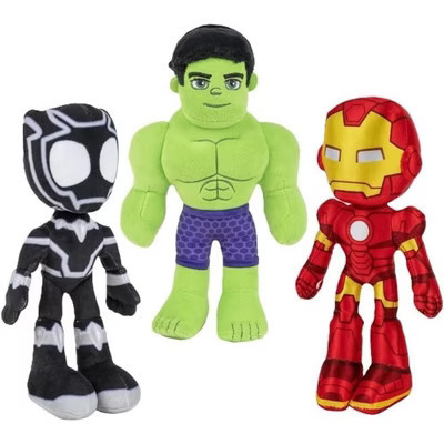 Marvel Spidey & His Amazing Friends 8" Plush 3-Pack Set - Hulk, Black Panther, Iron Man - Stuffed Animal Toy Figures - Spider-Verse Gift for Kids | Target