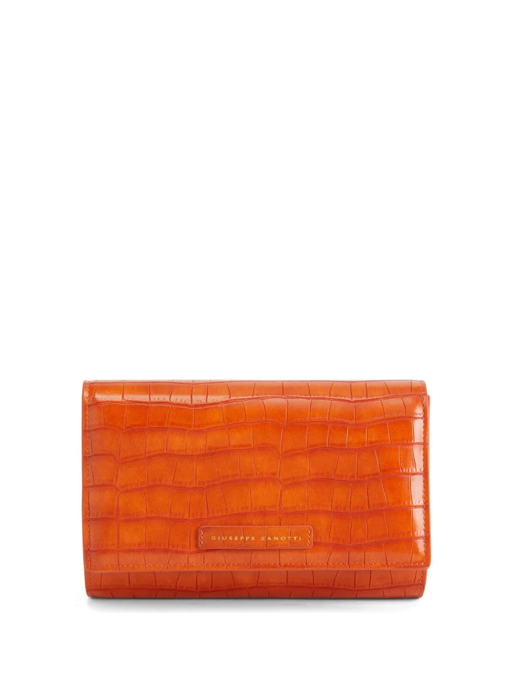 Giuseppe Zanotti Wendy crocodile-effect Clutch Bag | Orange | FARFETCH CA | Farfetch Global