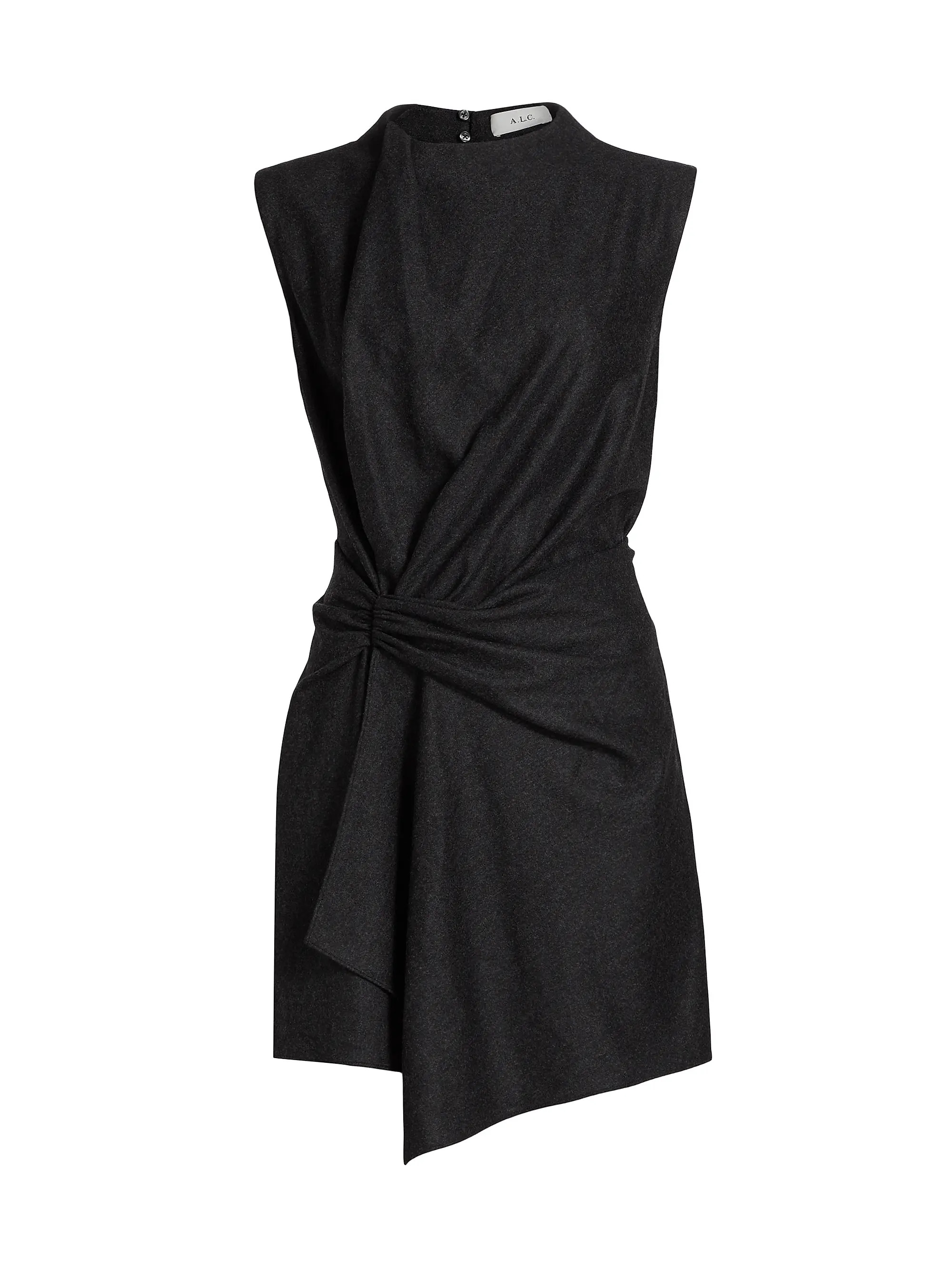 Dion Draped Wool-Blend Minidress | Saks Fifth Avenue