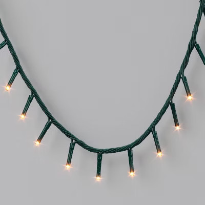 9.5' 3mm 100ct LED Micro Christmas String Lights Warm White with Green Wire - Wondershop™ | Target